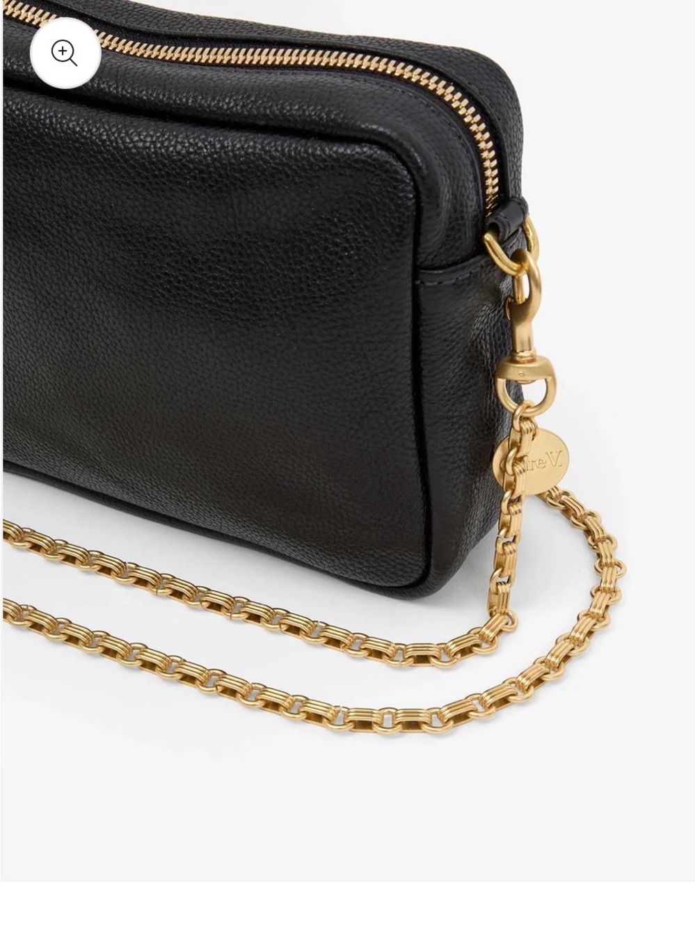 Clare V. Le Story Crossbody Strap in Antique Gold